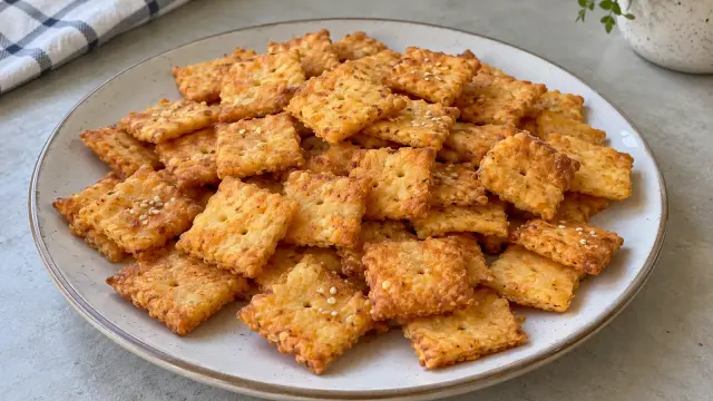 Chrumkavé domáce syrové krekery