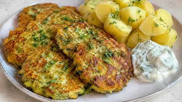 Chrumkavé cuketové fašírky so syrom a cesnakom