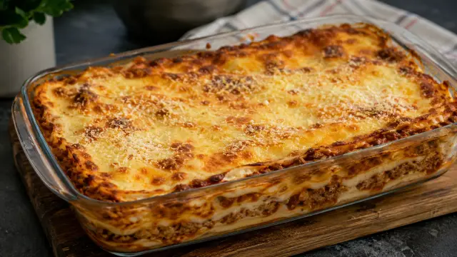 Domáce lasagne s mletým mäsom a bešamelom