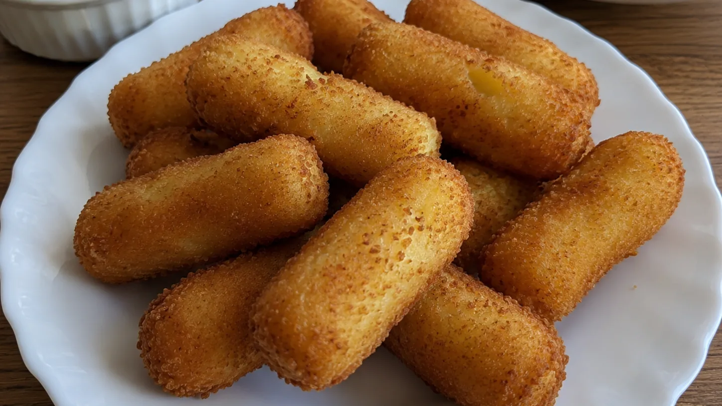 Chrumkavé zemiakové krokety so syrom
