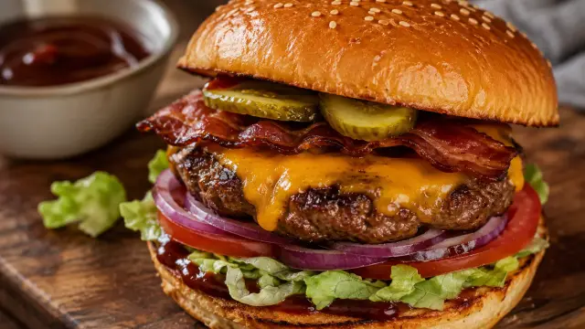 Poctivé hovädzie burgre s domácou BBQ omáčkou