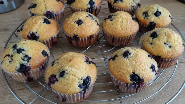 Hrnčekové čučoriedkové muffiny