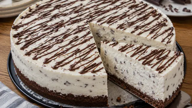 Nepečená stracciatella torta s tvarohom