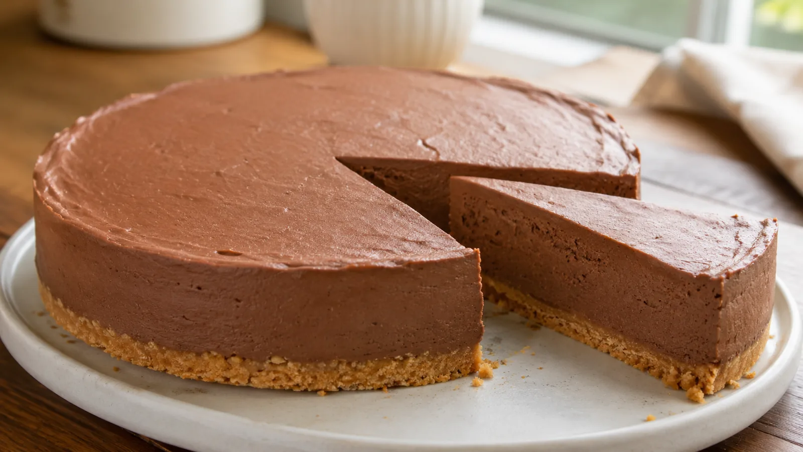 Nepečený čokoládový cheesecake