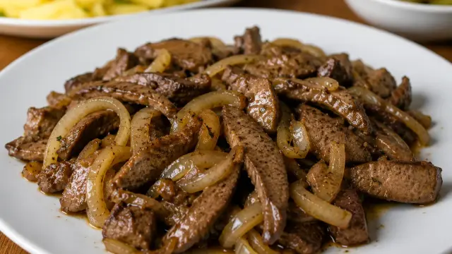 Restovaná pečeň (pečeň na cibuľke)