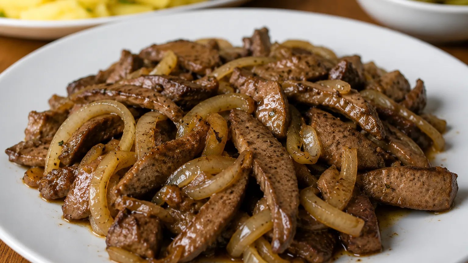 Restovaná pečeň (pečeň na cibuľke)