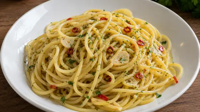 Špagety Aglio Olio e Peperoncino