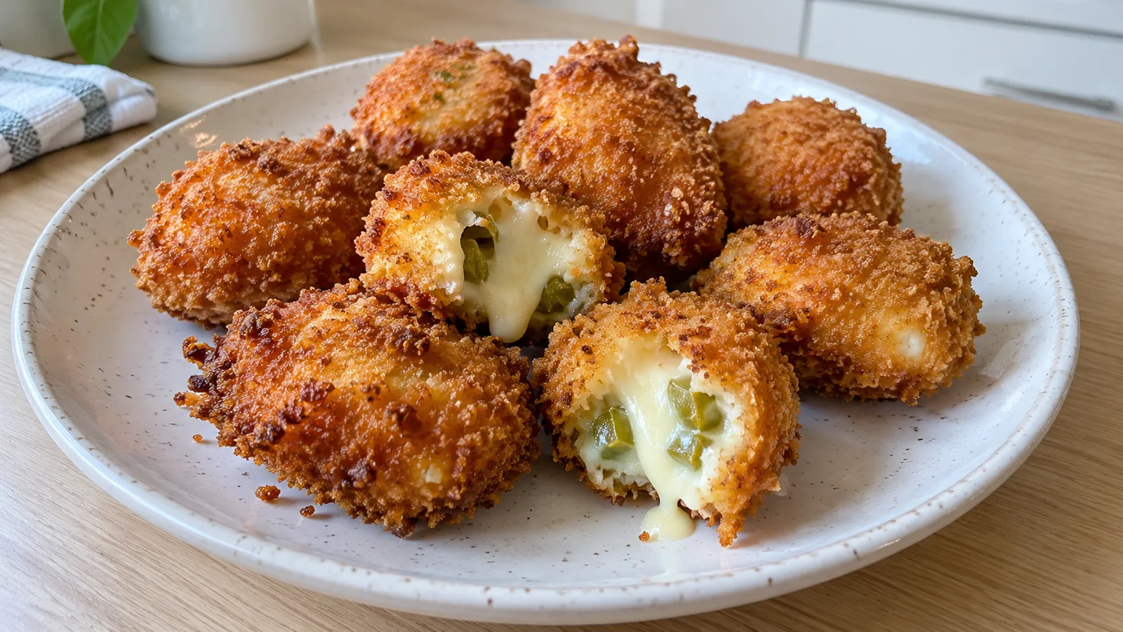Vyprážané syrové nugetky s jalapeňom