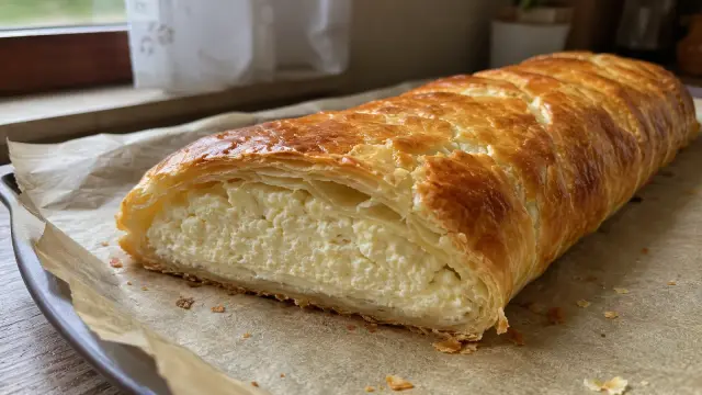 Tvarohový závin z lístkového cesta