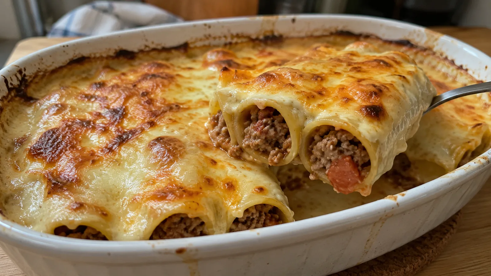 Zapekané cannelloni s mletým mäsom