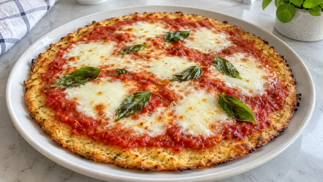 Zdravá pizza z karfiolového cesta